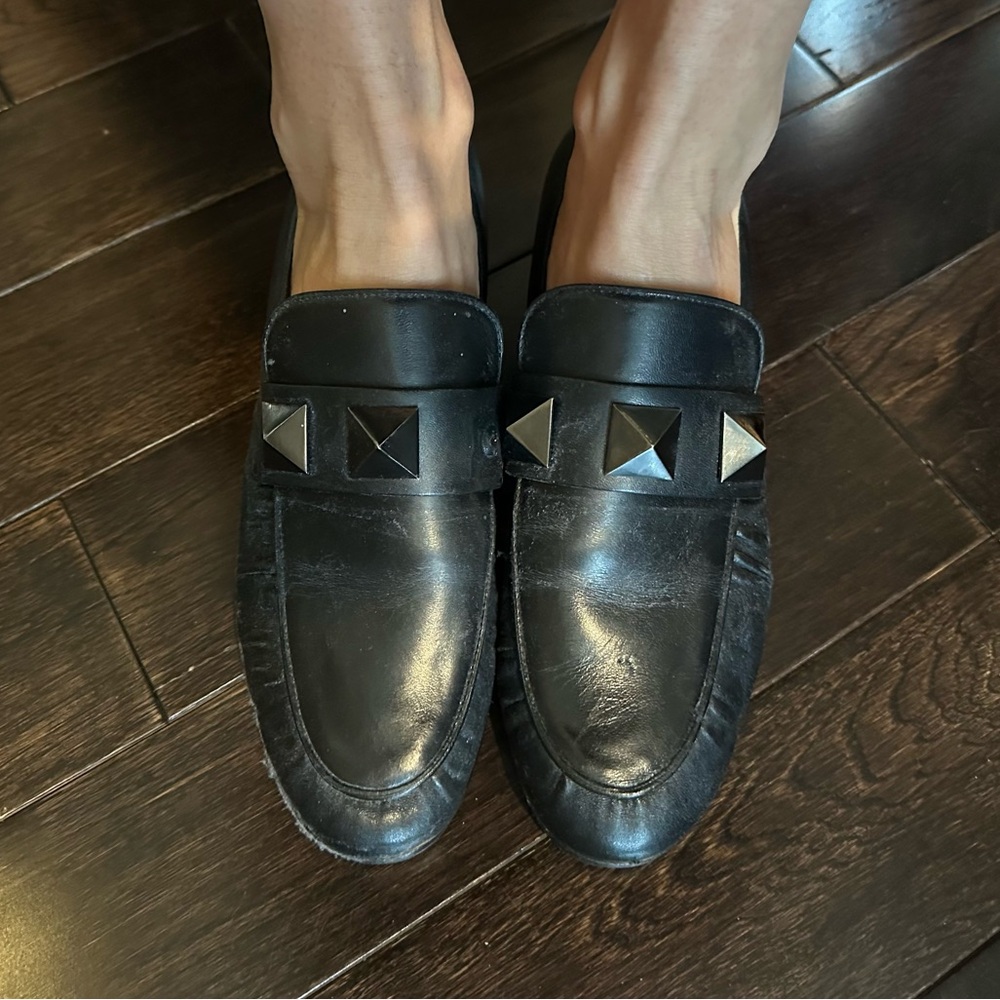 Valentino black Rockstud loafers size 37.5 needs a Rockstud replaced